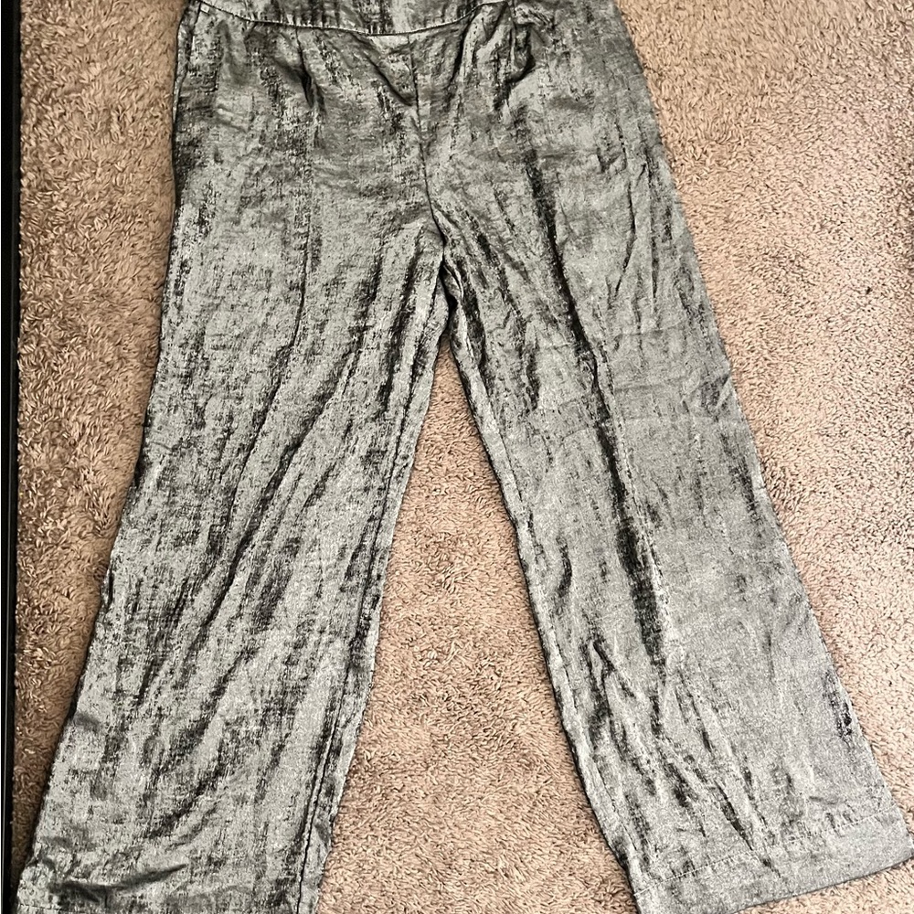 Silver wide leg trousers